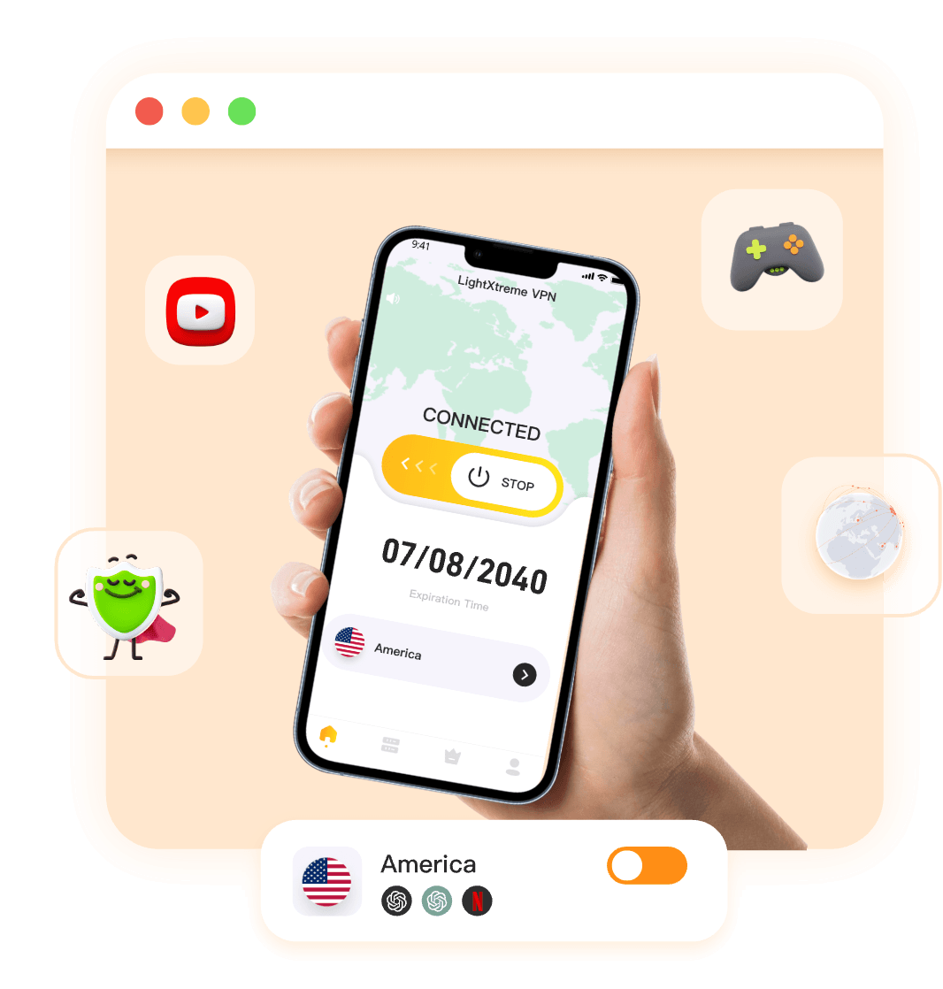 One-Click Connection for Unlimited Browsing with LightXtreme VPN